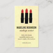 Lipstick / Makeup Artist Visitenkarte (Vorderseite)