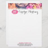 Lipstick Marketing Blumenkissenlips Briefkopf (Vorne/Hinten)