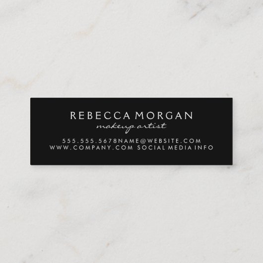 Lipstick Mini Visitenkarte (Rückseite)