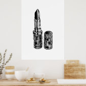 Lipstick-Modekizze Poster (Küche)