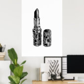 Lipstick-Modekizze Poster (Heimbüro)