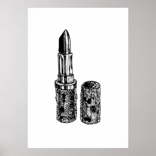 Lipstick-Modekizze Poster (Vorne)
