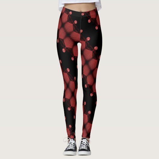 Lipstick Moon Liebe Hot Yoga Abstrakt Leggings (Vorderseite)