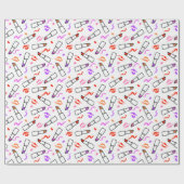 Lipstick Muster Geschenkpapier (Flach)
