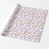 Lipstick Muster Geschenkpapier (Ungerollt)
