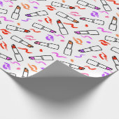 Lipstick Muster Geschenkpapier (Ecke)