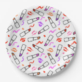 Lipstick Muster Pappteller (Vorderseite)