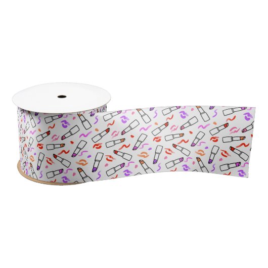 Lipstick Muster Satinband (Spule)