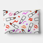 Lipstick Muster Zubehörtasche (Rückseite)