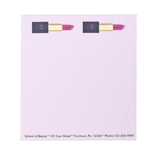 Lipstick Notepad Notizblock (Vorderseite)