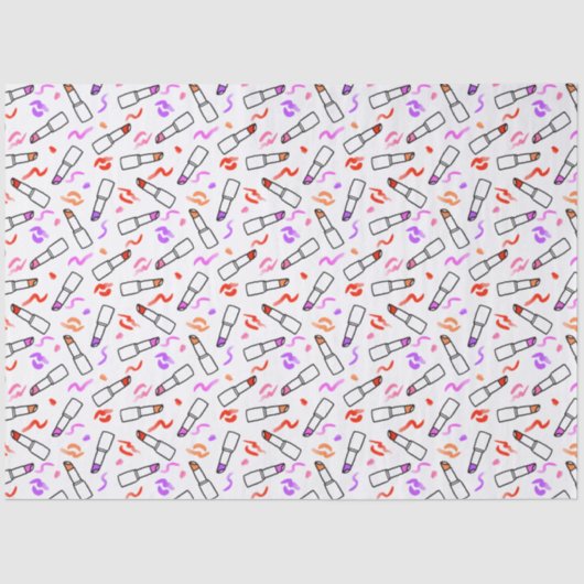 Lipstick Pattern Seidenpapier (Vorderseite)