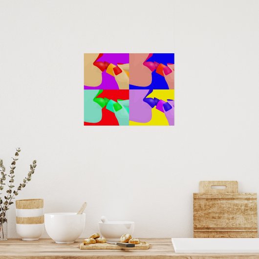 Lipstick - Pop-Kunstposter Poster (Küche)