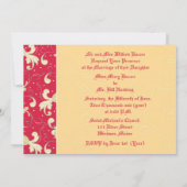 Lipstick Rot, Gold, Christlich, Einladung zur Hoch (Rückseite)