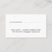 Lipstick | Schere | Blume Marmor Terminkarte (Rückseite)