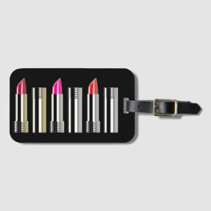 Lipstick Schönheitskosmetik Chrom rosa Rot Gepäckanhänger