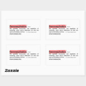 Lipstick Smear Femmephobia Definition Rechteckiger Aufkleber (Blatt)