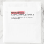 Lipstick Smear Femmephobia Definition Rechteckiger Aufkleber (Tasche)