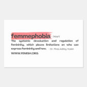 Lipstick Smear Femmephobia Definition Rechteckiger Aufkleber (Vorderseite)