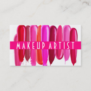 Lipstick-Stains Makeup Artist Business Card Visitenkarte