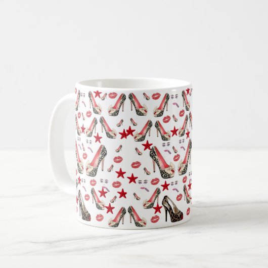 Lipstick-Tasse Kaffeetasse (Vorderseite Links)