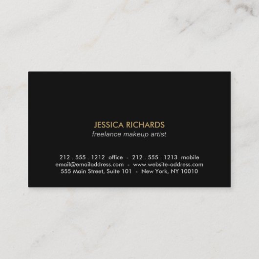 Lipstick-Trio-Logo für Freelance Makeup Artist I Visitenkarte (Rückseite)