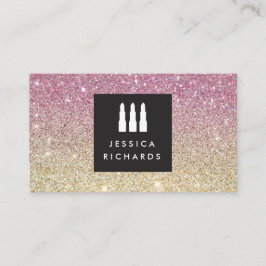 Lipstick-Trio-Logo für Freelance-Makeup-Künstler I Visitenkarte
