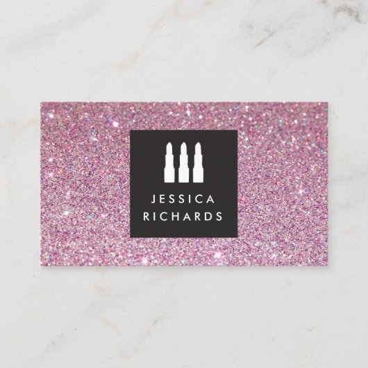 Lipstick-Trio-Logo für Freelance-Makeup-Künstler I Visitenkarte (Vorderseite)