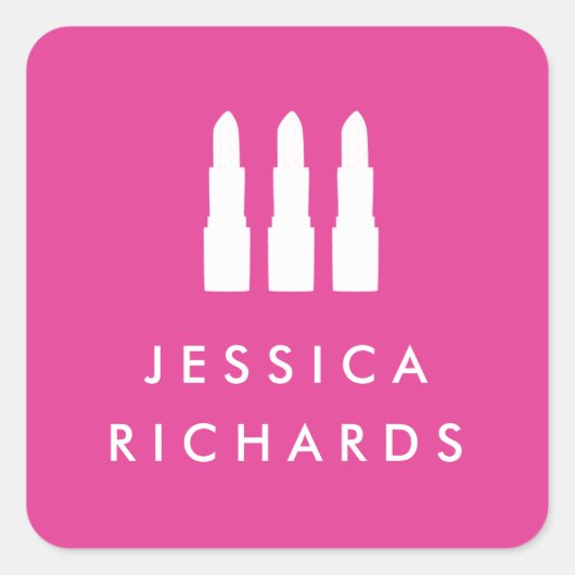 Lipstick Trio Pink Makeup Artist Stickers (Vorderseite)