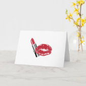 LIPSTICK UND LIPPEN KARTE (Gelbe Blume)