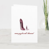 Lipstick und Rote Stiletto Schuhe Einladung (Rückseite)