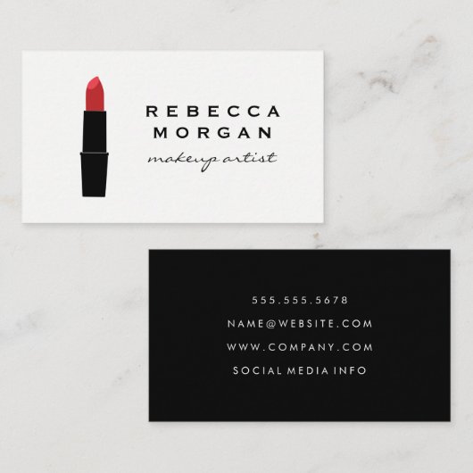 Lipstick Visitenkarte (Vorne/Hinten)