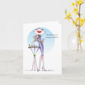 #lipstickHumor, #FunnywomenGeburtstag, #womenwedda Karte (Gelbe Blume)