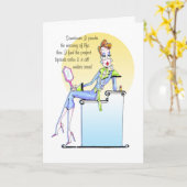 #lipstickhumor, Lipstickcard, lustige Frauenkarte Karte (Gelbe Blume)