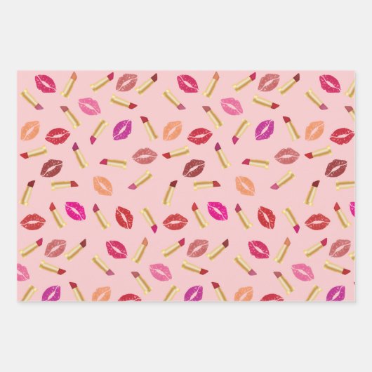 Lipsticks Geschenkpapier Set (Vorderseite 3)