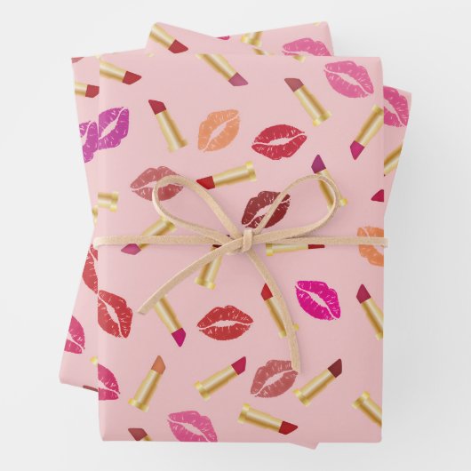Lipsticks Geschenkpapier Set (Beispiel)