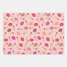 Lipsticks Geschenkpapier Set