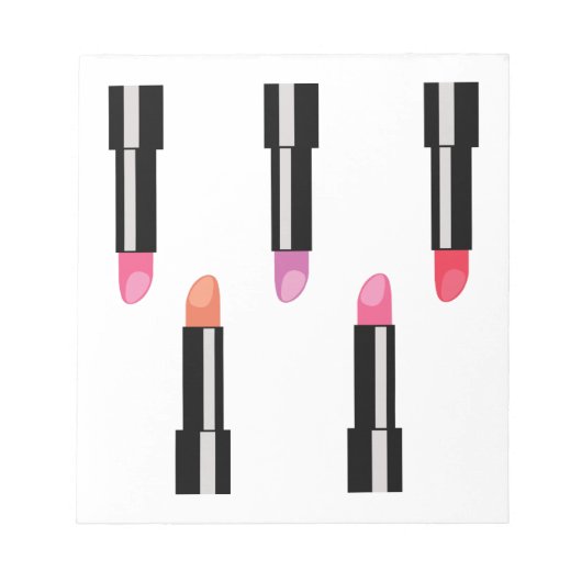 Lipsticks Notizblock (Vorderseite)