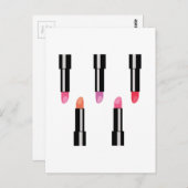 Lipsticks Postkarte (Vorne/Hinten)