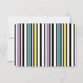 Liqourice Candy Stripe - UAWG Hochzeitskarte RSVP Karte (Rückseite)