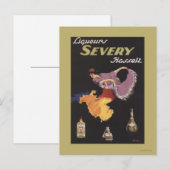 Liqueurs Severy Hasselt Werbeplakat Postkarte (Vorne/Hinten)