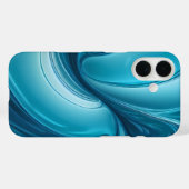 Liquid Blue Energy – Abstract Flow Design Case-Mate iPhone Hülle (Rückseite (Horizontal))