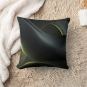 Liquid Chrome Abstract: Dark Iridescence Kissen (Decke)