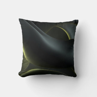 Liquid Chrome Abstract: Dark Iridescence Kissen