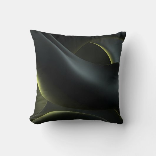 Liquid Chrome Abstract: Dark Iridescence Kissen (Vorderseite)