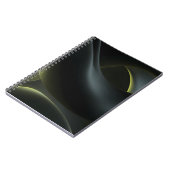 Liquid Chrome Abstract: Dark Iridescence Notizblock (Linke Seite)