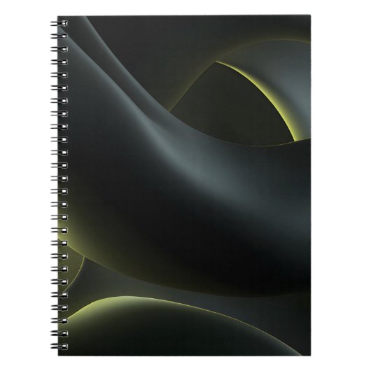 Liquid Chrome Abstract: Dark Iridescence Notizblock (Vorderseite)