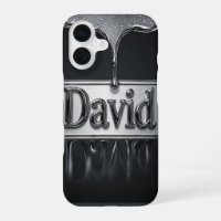 💧 Liquid Chrome „David“ Flow Metallic Name Luxe