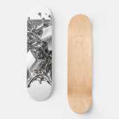 Liquid Chrome Skateboard - Spiegel Silber Metall (Vorderseite)