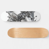 Liquid Chrome Skateboard - Spiegel Silber Metall (Horizontal)
