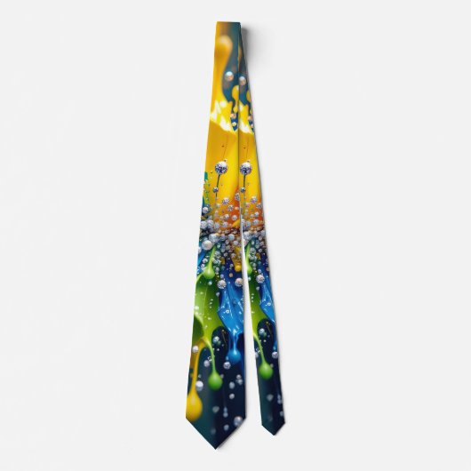 Liquid Color Explosion Necktie Krawatte (Vorderseite)